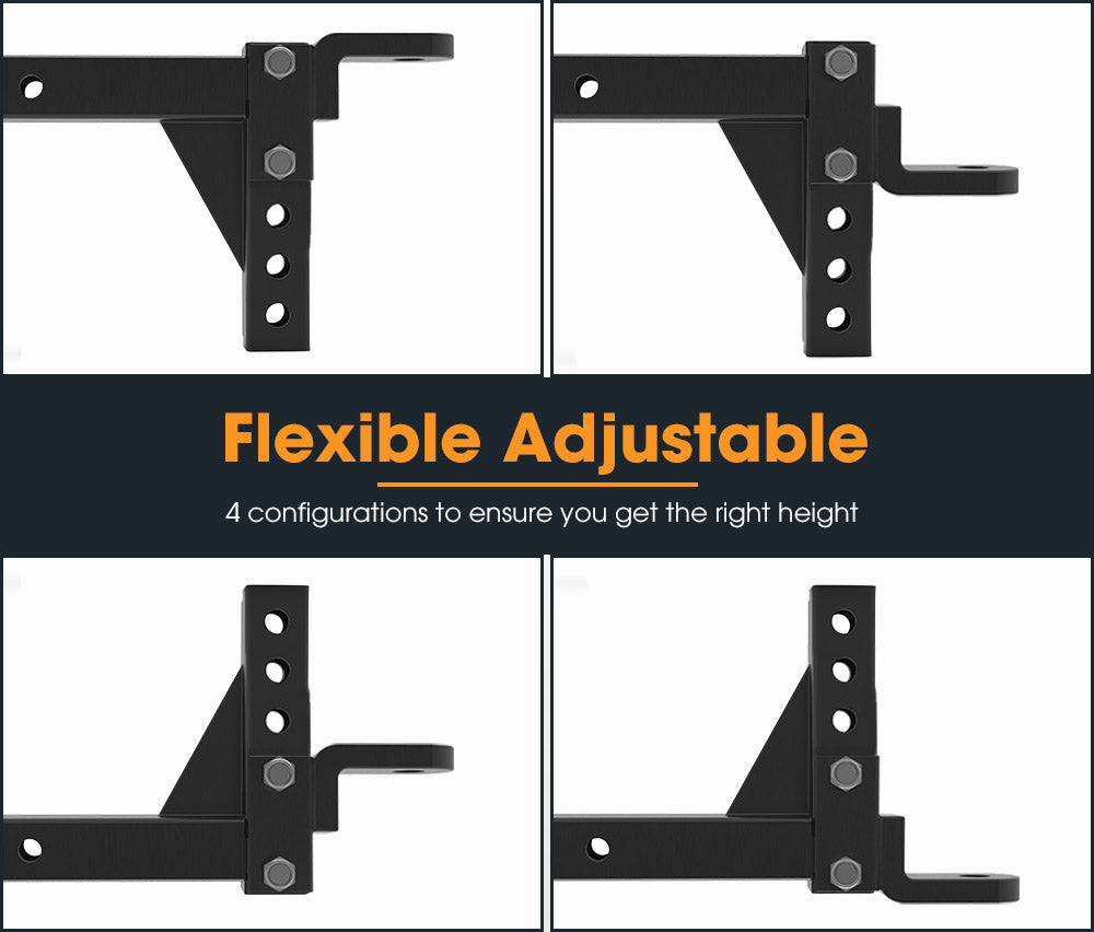 Adjustable Towbar Tow Bar Ball Mount 2" Hitch Towing Trailer 4WD Car 6000lbs - Sunyee