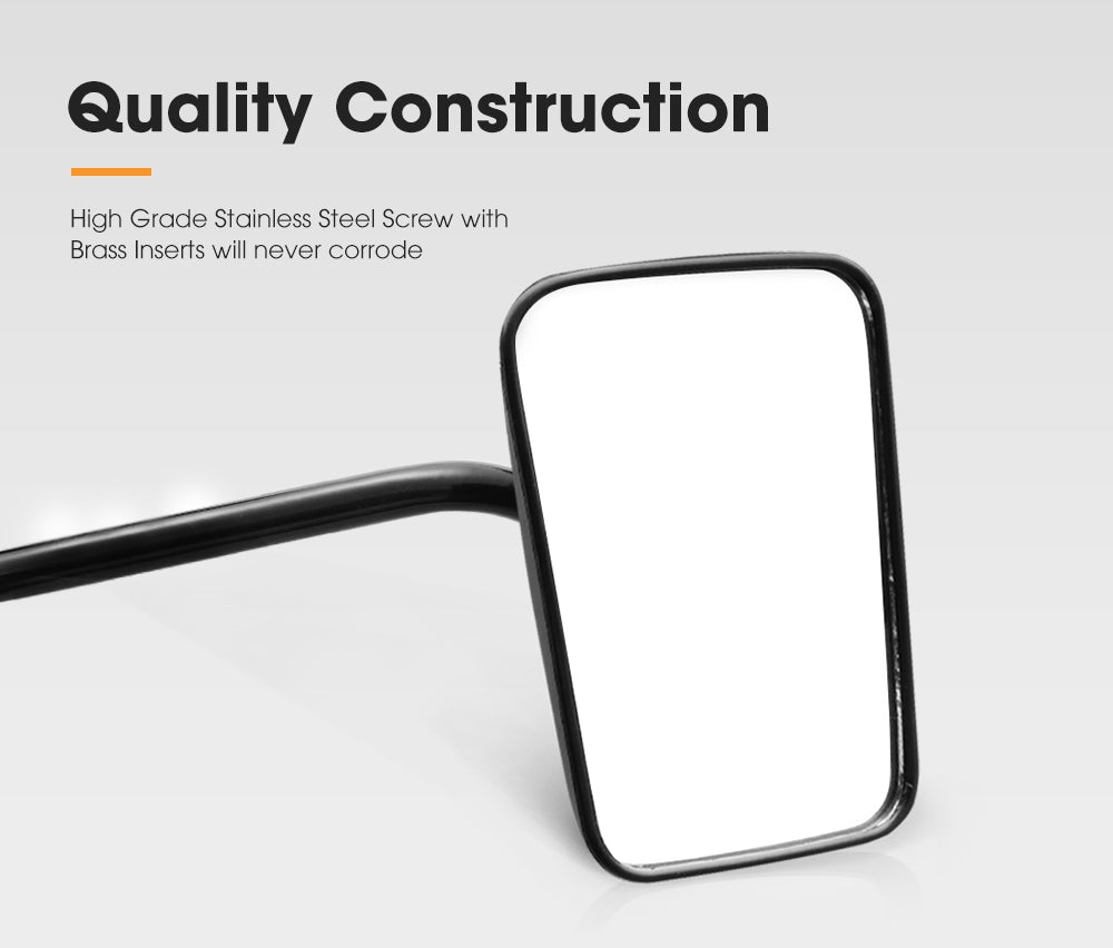 San Hima Pair Towing Mirrors Universal Multi Fit Clamp On 4X4 Caravan Trailer - Sunyee