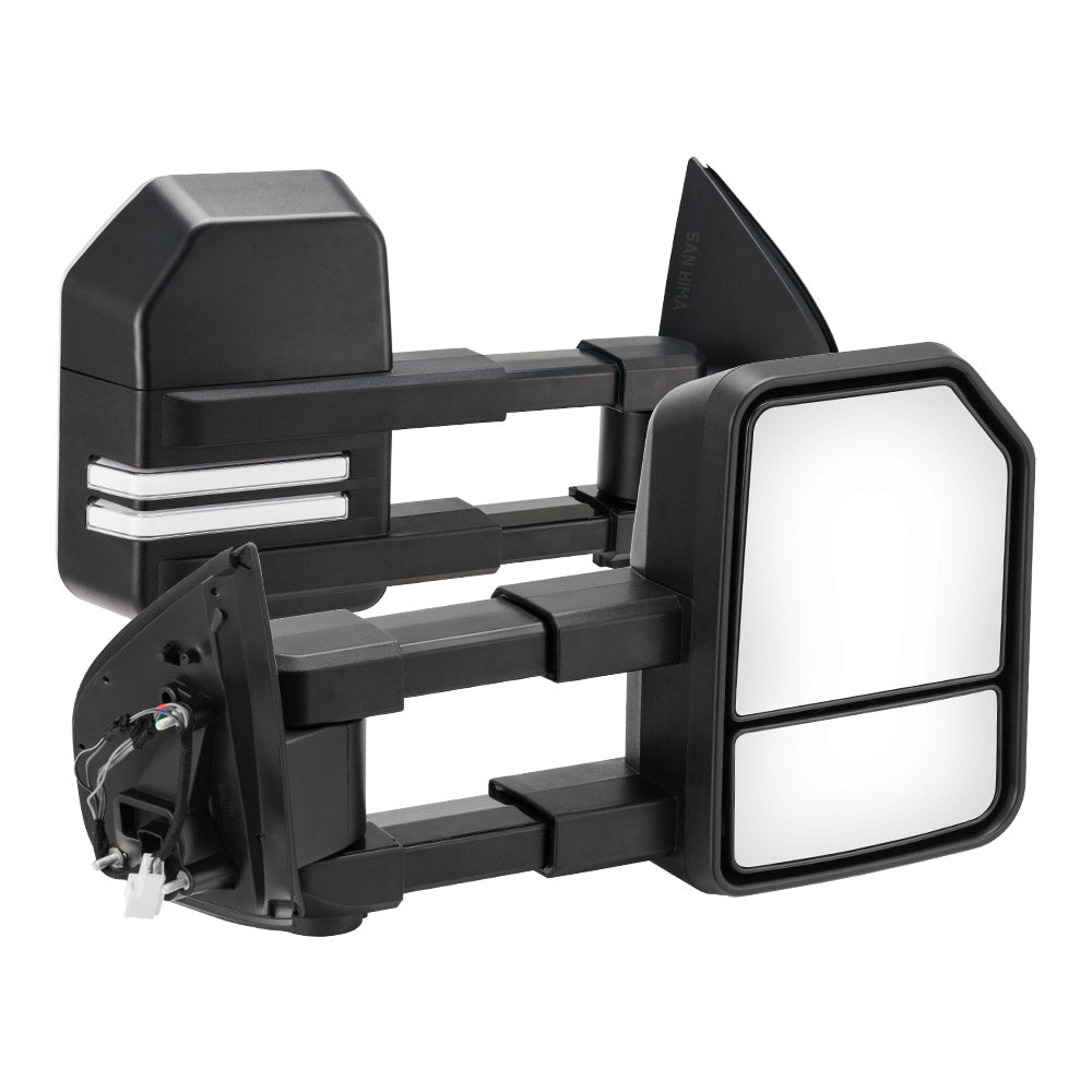San Hima Pair Extendable Towing Mirrors Gen2 for Isuzu MU-X MY2013-MY2019 Black - Sunyee