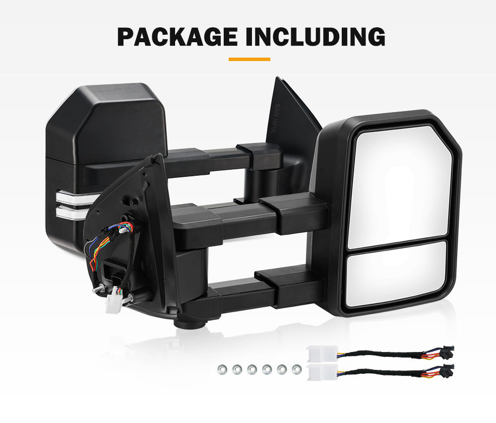 Pair San Hima Extendable Towing Mirrors Gen2 for Holden Colorado7 MY2013-MY2016