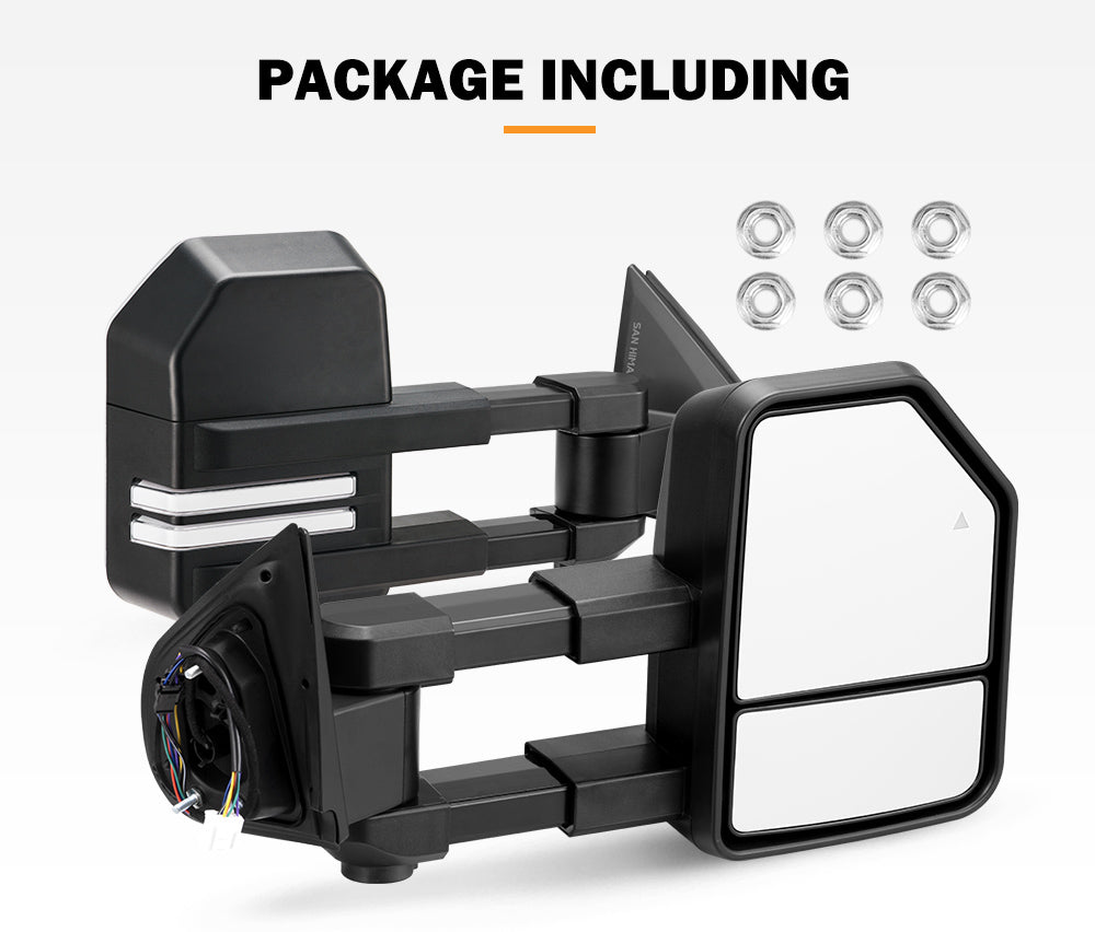 San Hima Extendable Towing Mirrors Gen2 for Isuzu D-MAX DMAX MY2021-Current - Sunyee