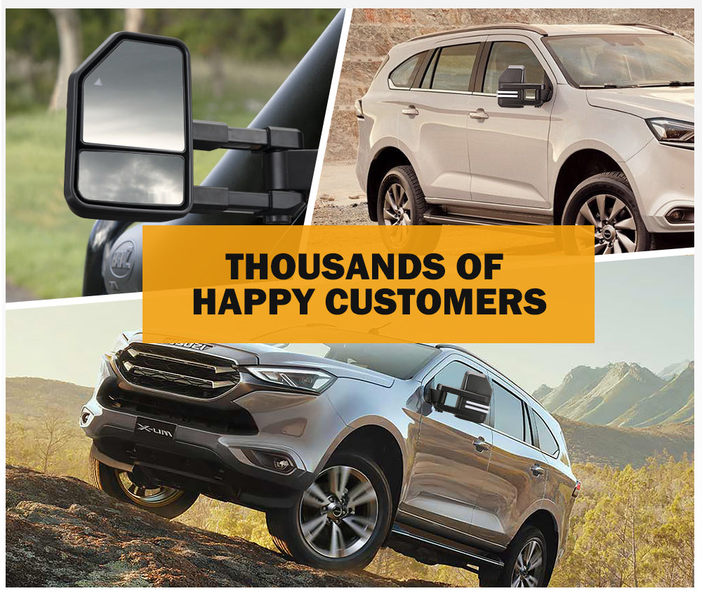 San Hima Extendable Towing Mirrors Gen2 for Isuzu MU-X MY2021-Current - Sunyee