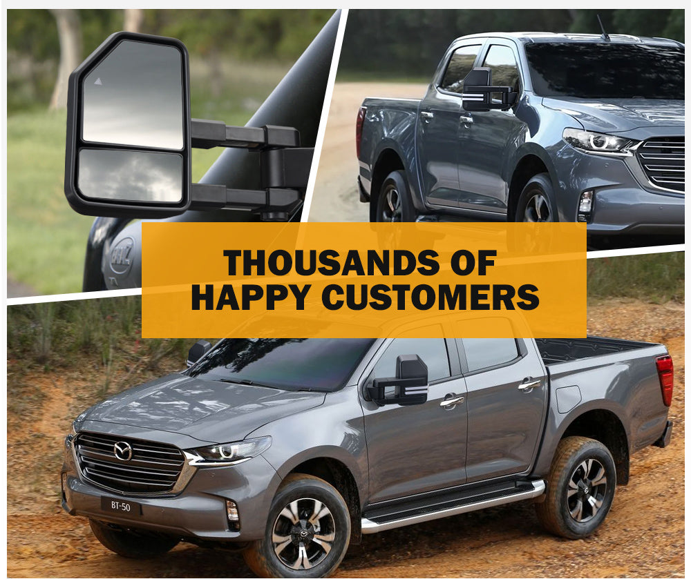 San Hima Extendable Towing Mirrors Gen2 for Mazda BT-50 BT50 TF Series JUL 2020-On - Sunyee