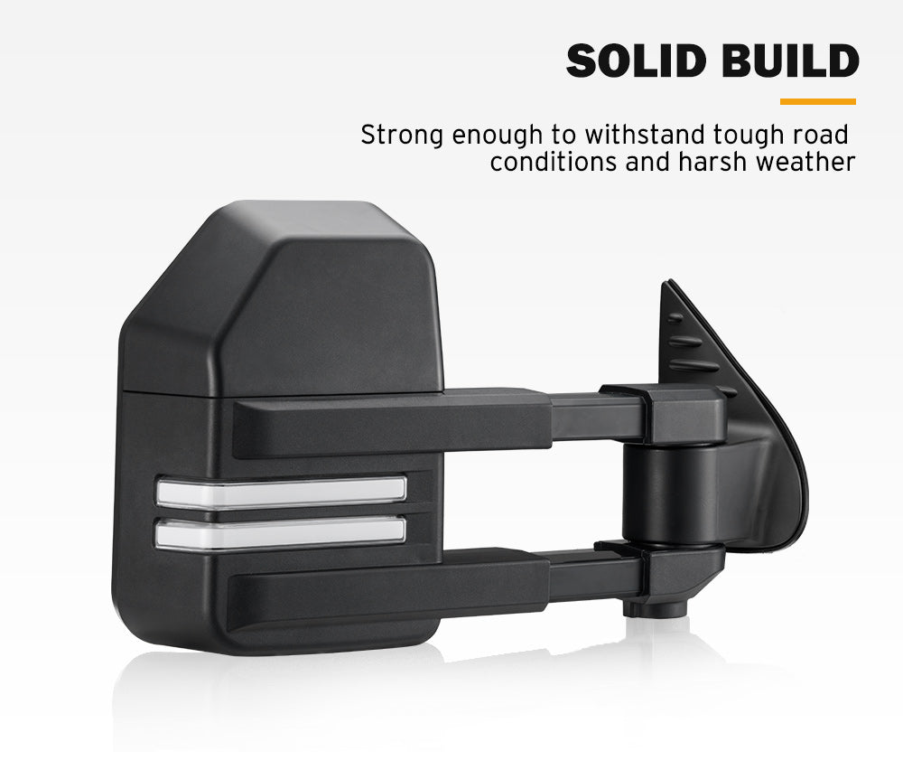 San Hima Extendable Towing Mirrors Gen2 for Toyota Hilux 2015-On N80 - Sunyee