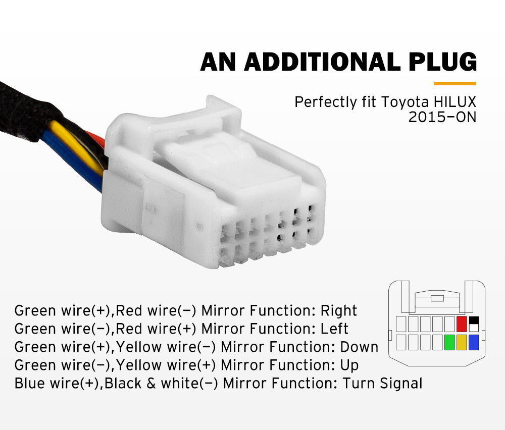 San Hima Extendable Towing Mirrors Gen2 for Toyota Hilux 2015-On N80 - Sunyee