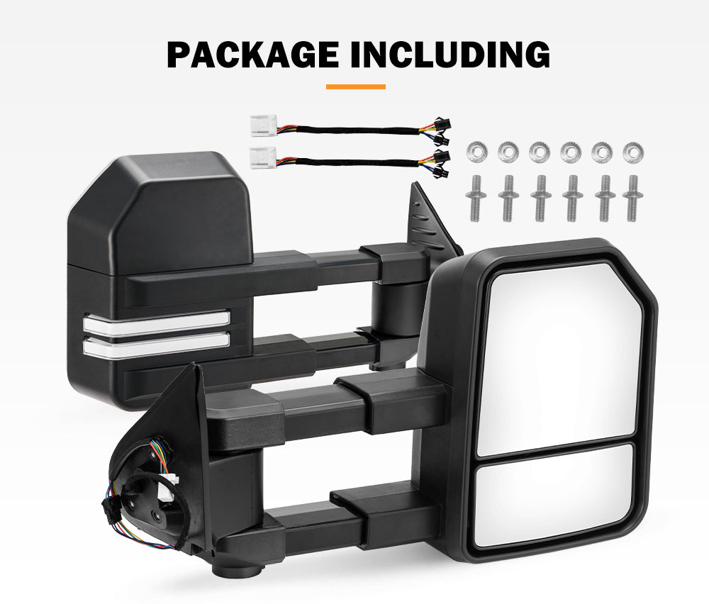 San Hima Extendable Towing Mirrors Gen2 for Toyota Hilux 2015-On N80 - Sunyee