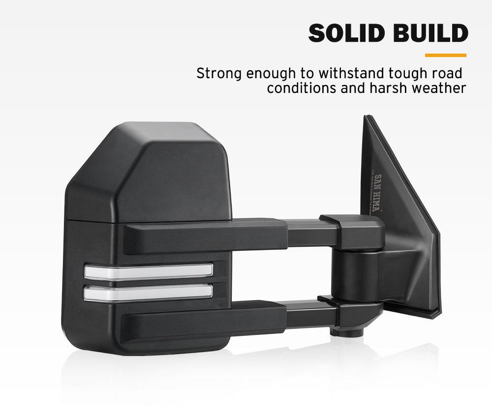 San Hima Extendable Towing Mirrors Gen2 for Toyota Landcruiser 200 Series 2007-2021 - Sunyee