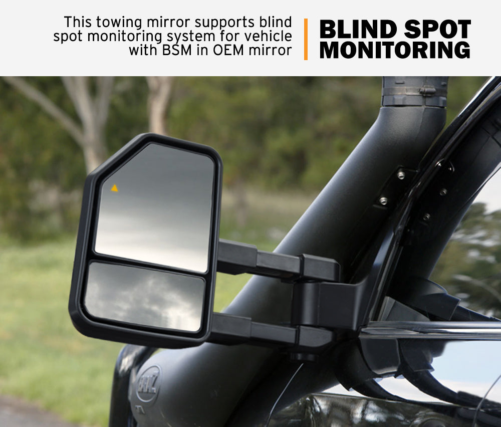 San Hima Extendable Towing Mirrors Gen2 for Toyota Landcruiser 200 Series 2007-2021 - Sunyee