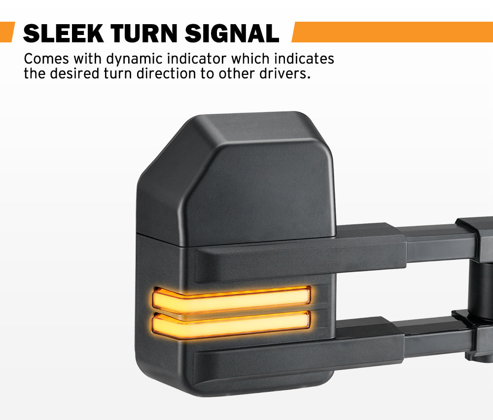 San Hima Extendable Towing Mirrors Gen2 for Toyota Landcruiser 200 Series 2007-2021 - Sunyee