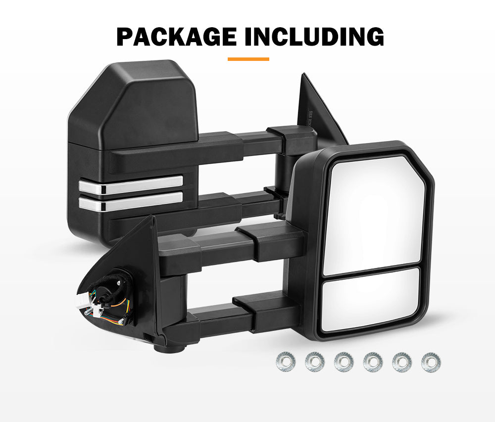 San Hima Extendable Towing Mirrors Gen2 for Mitsubishi Triton MQ/MR 2015-On - Sunyee