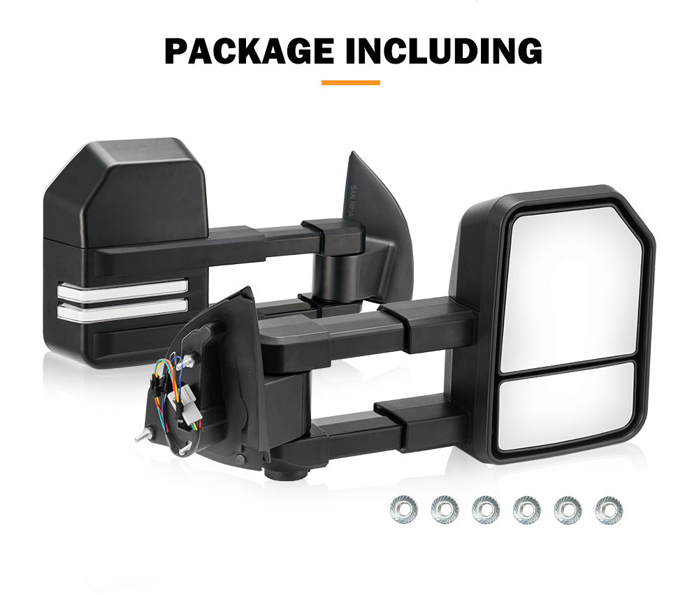 San Hima Towing Mirrors Gen2 for FORD RANGER Wildtrak MK PX PX2 PX3 XL XLT XLS 2012-MY2022