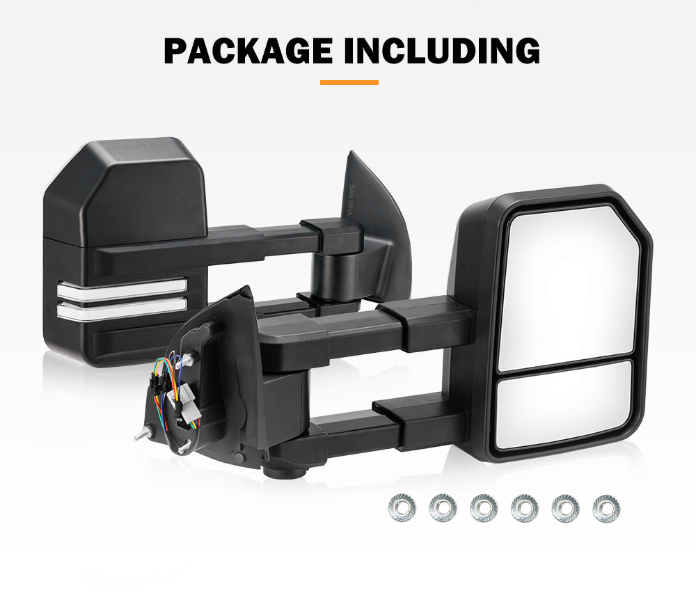 San Hima Towing Mirrors Gen2 for FORD RANGER Wildtrak MK PX PX2 PX3 XL XLT XLS 2012-MY2022 - Sunyee