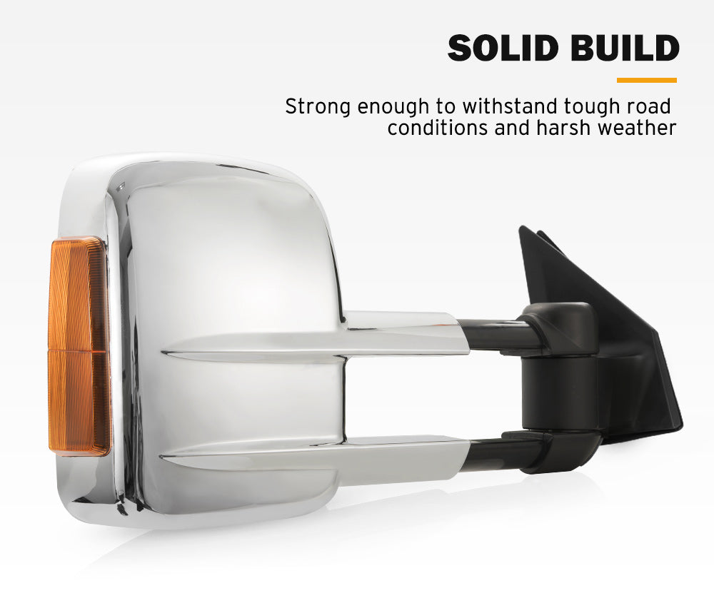 Towing Mirrors Chrome suit Toyota Landcruiser 200 Series 2007-2021 with Indicator - Sunyee