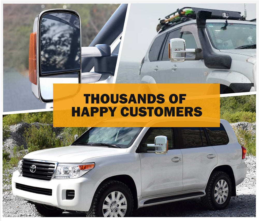 Towing Mirrors Chrome suit Toyota Landcruiser 200 Series 2007-2021 with Indicator - Sunyee