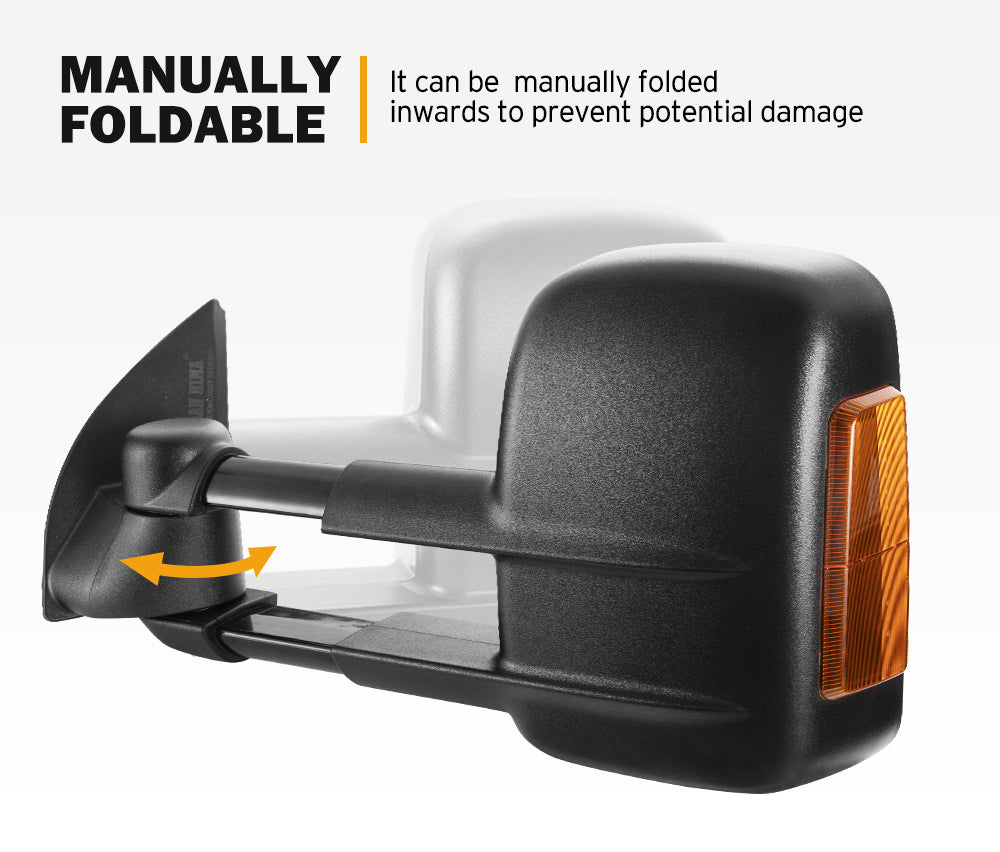 Towing Mirrors Gen1 for Ford Ranger MK PX PX2 PX3 XL XLT XLS Wildtrak 2012-MY2021 - Sunyee