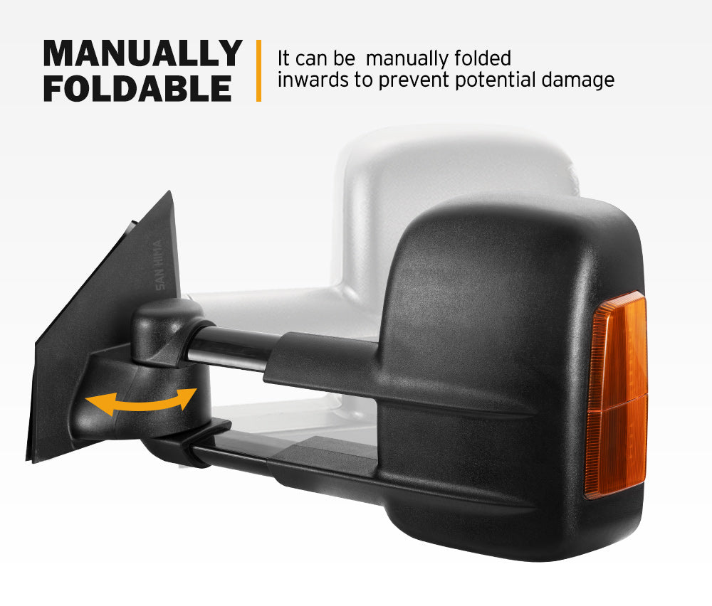Towing Mirrors Gen1 Extendable Mazda BT-50 2012 to Mid-Year 2020