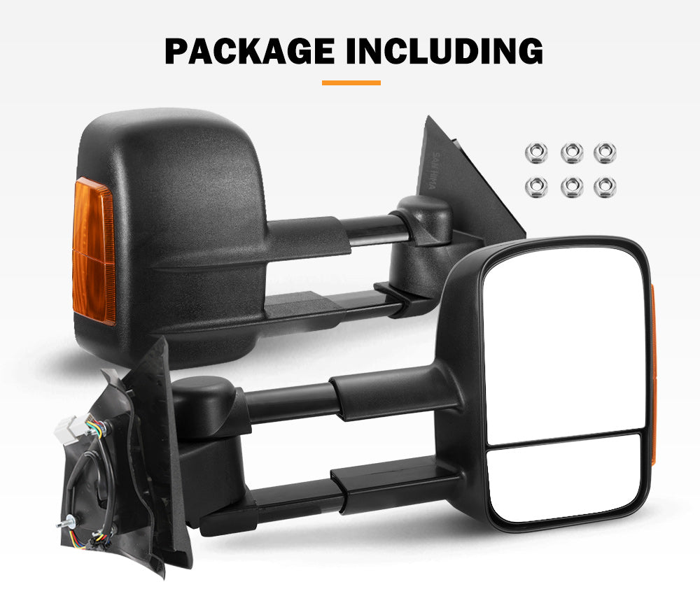 Towing Mirrors Gen1 Extendable Mazda BT-50 2012 to Mid-Year 2020 - Sunyee