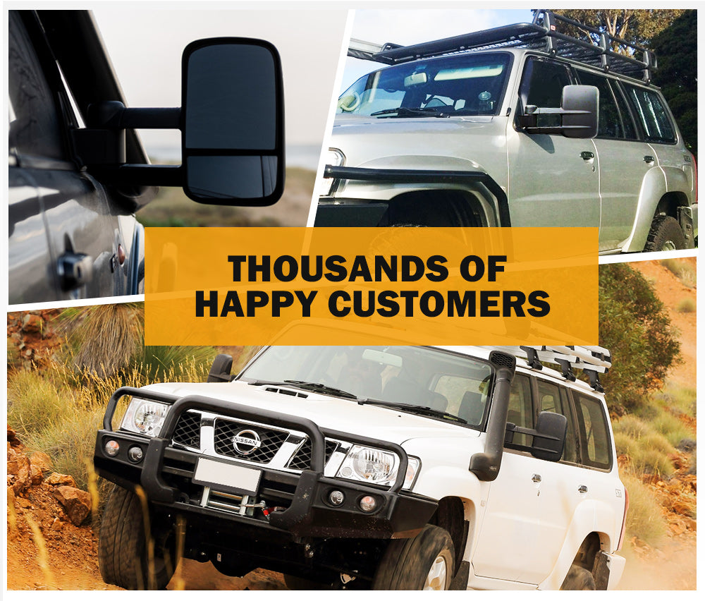 Extendable Towing Mirrors Gen1 fit Nissan Patrol GU Y61 Cab Chassis 1997- 2016 - Sunyee
