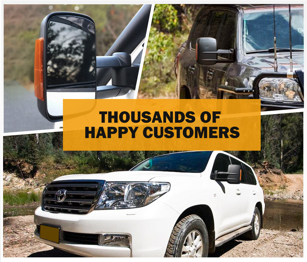 Pair Towing Mirrors Gen1 for Toyota Landcruiser 200 Series 2007-2021 with Indicator - Sunyee