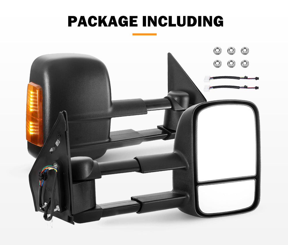 Pair Towing Mirrors Gen1 for Toyota Landcruiser 200 Series 2007-2021 with Indicator - Sunyee