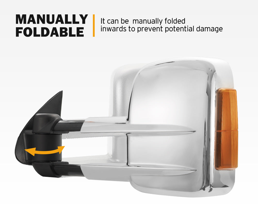 Extendable Towing Side Mirrors Gen1 suits Toyota Hilux 2005-2015 N70 - Sunyee
