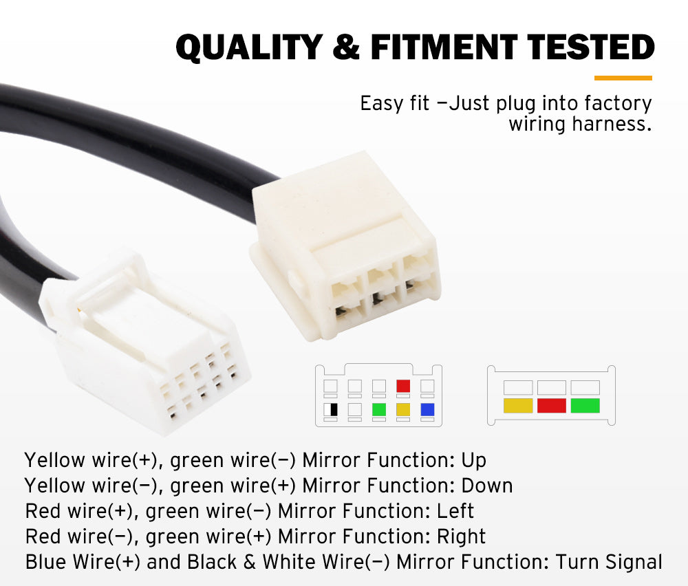 Extendable Towing Side Mirrors Gen1 suits Toyota Hilux 2005-2015 N70 - Sunyee