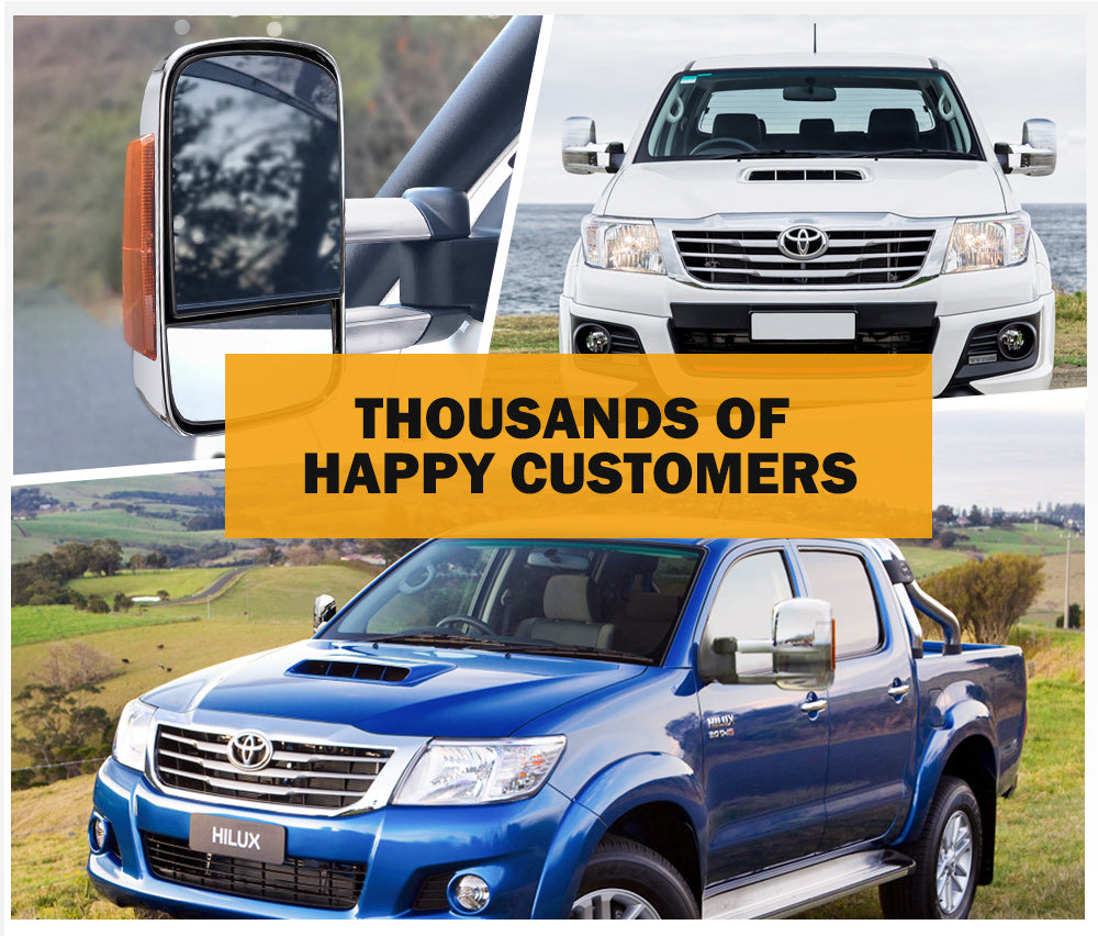 Extendable Towing Side Mirrors Gen1 suits Toyota Hilux 2005-2015 N70 - Sunyee