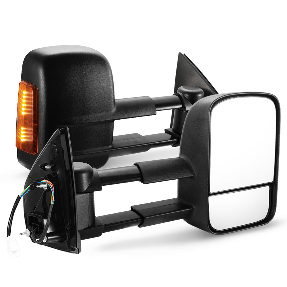 San Hima Pair Extendable Towing Mirrors for Holden Colorado7 MY2013-MY2016 Black - Sunyee