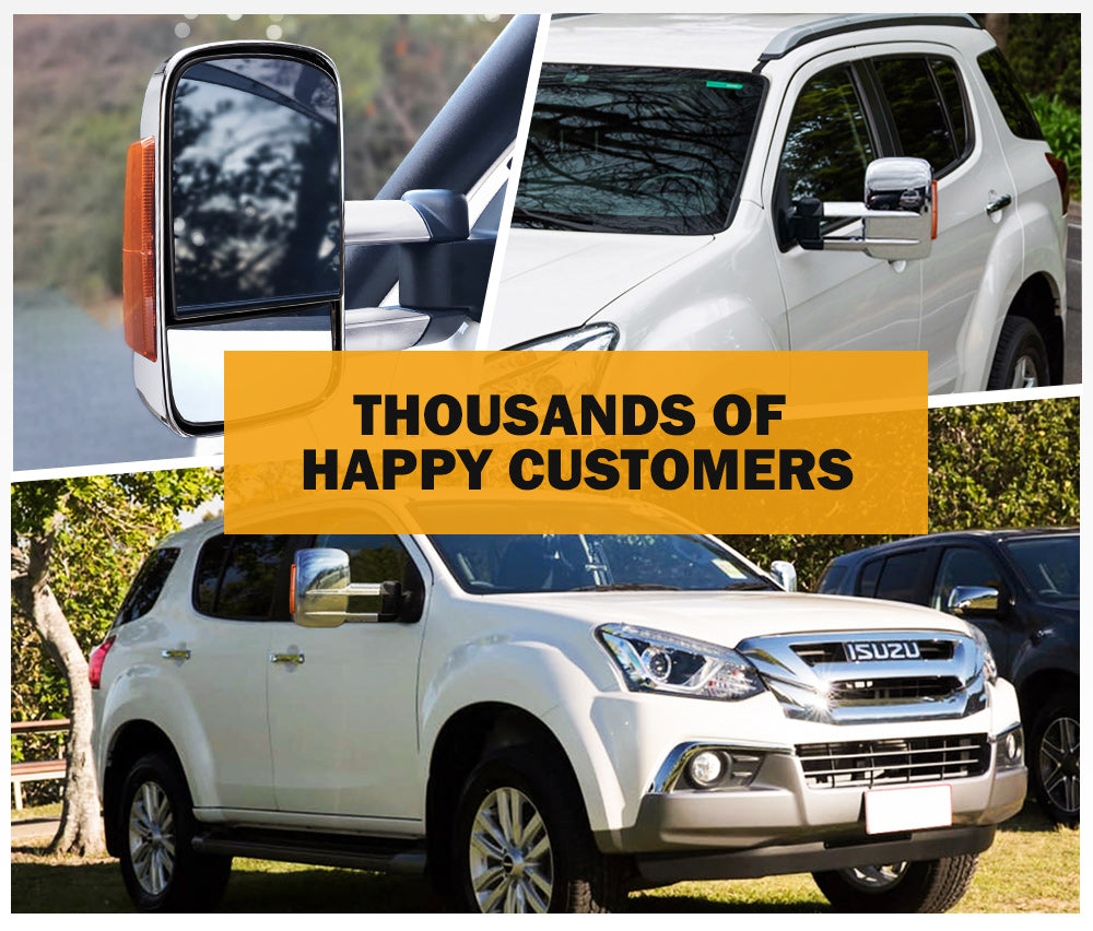 Pair Towing Extendable Side Mirrors Gen1 for Isuzu MU-X MY2013-MY2019 - Sunyee