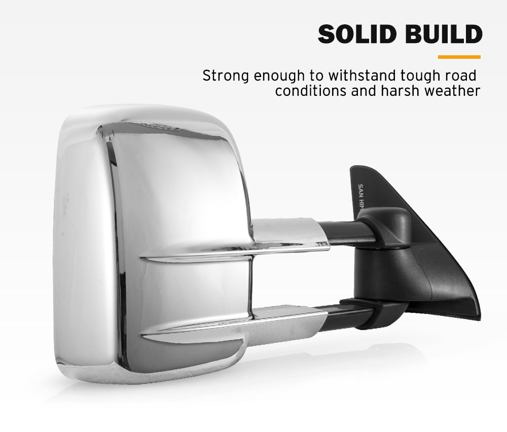 Pair Extendable Towing Mirrors Gen1 for Toyota Prado 120 Series 2002-2009 - Sunyee