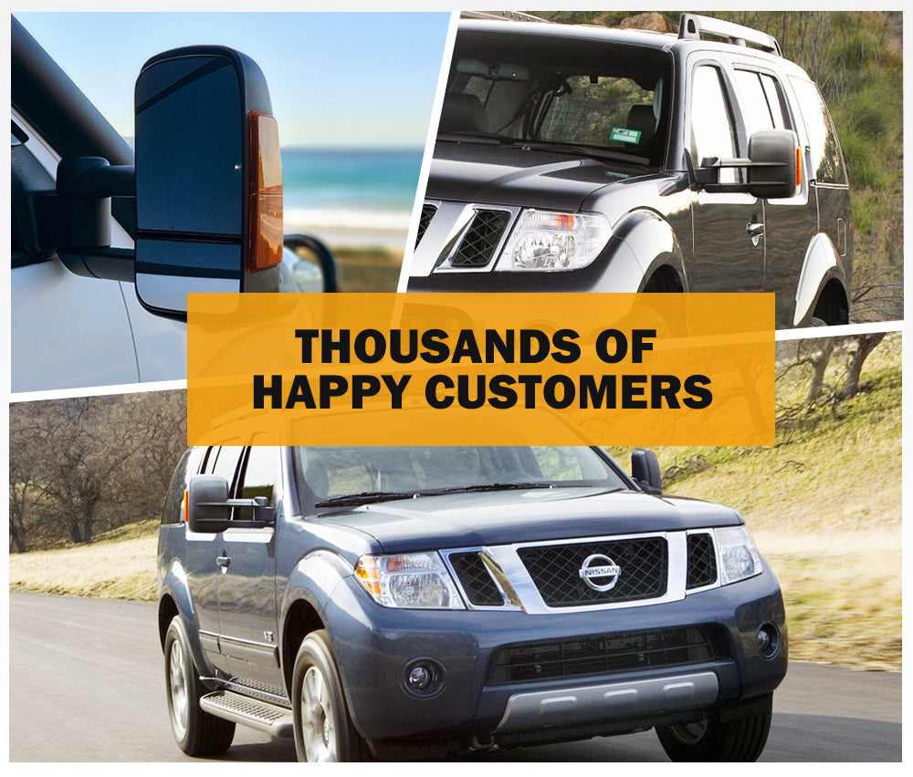 Pair Extendable Towing Side Mirrors Gen1 for Nissan Pathfinder MY 2003-2013 - Sunyee