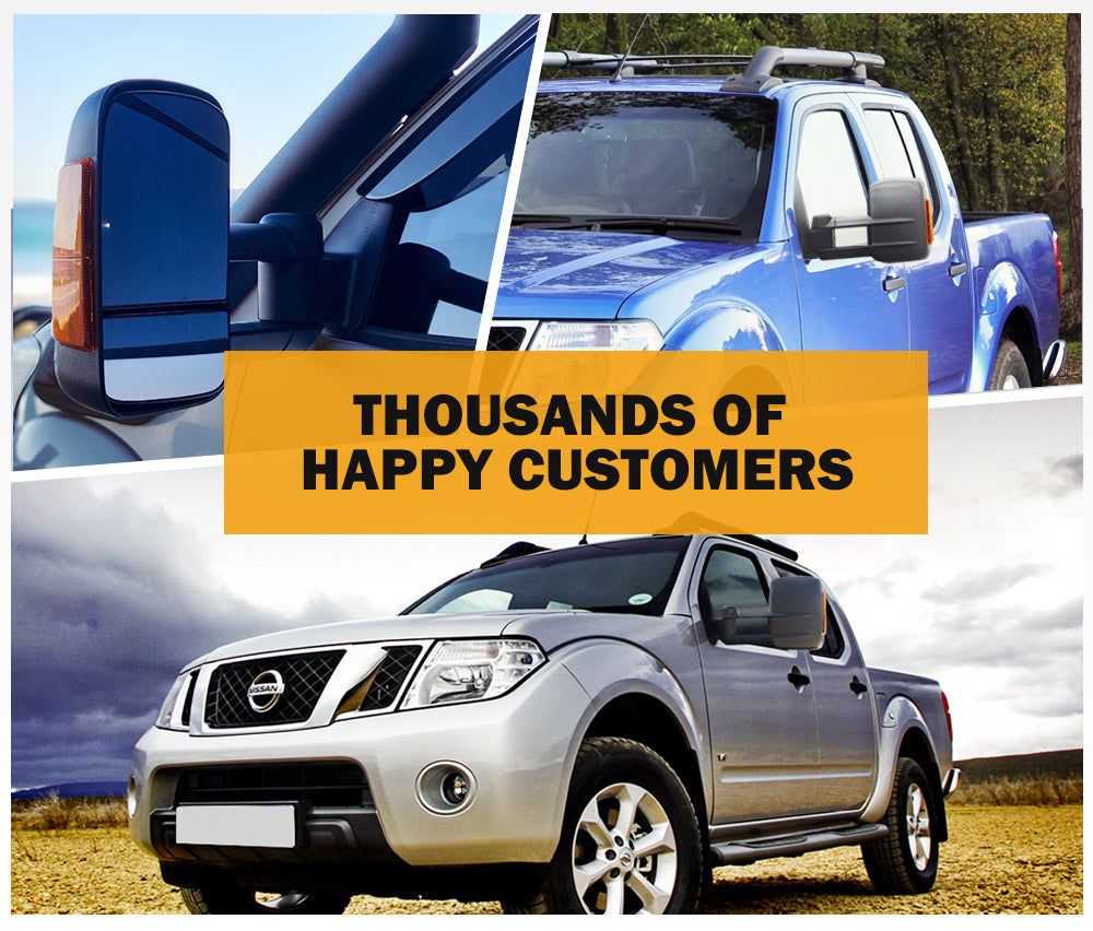 Pair Extendable Towing Side Mirrors Gen1 for Nissan Navara D40 2005-2015 - Sunyee