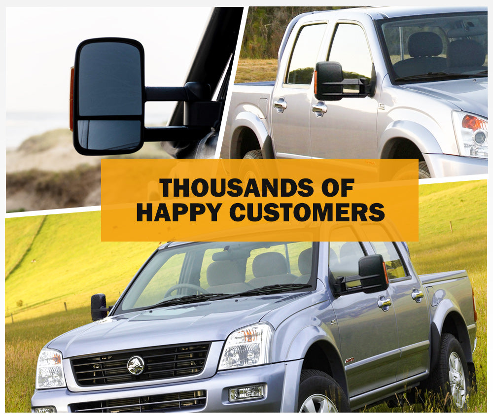Pair Extendable Towing Side Mirrors Gen1 for Holden Rodeo 2003-2008 - Sunyee