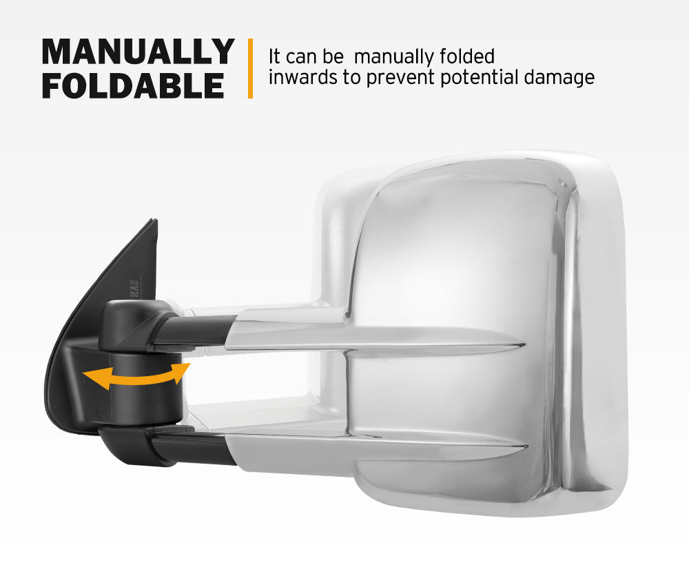 San Hima Extendable Towing Mirrors Gen1 for Mitsubishi Triton MQ/MR 2015 - ON - Sunyee