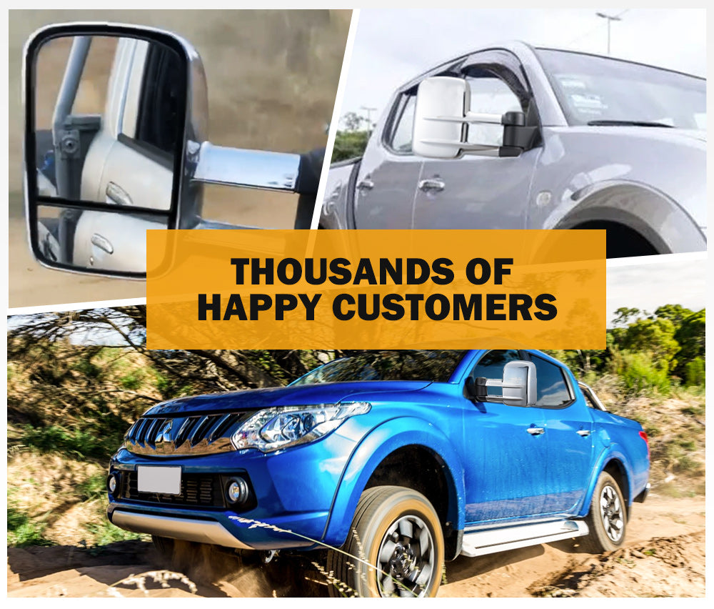 San Hima Extendable Towing Mirrors Gen1 for Mitsubishi Triton MQ/MR 2015 - ON - Sunyee