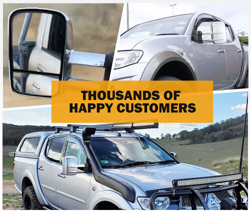 San Hima Extendable Towing Mirrors Gen1 for Mitsubishi Triton MQ/MR 2015 - ON - Sunyee