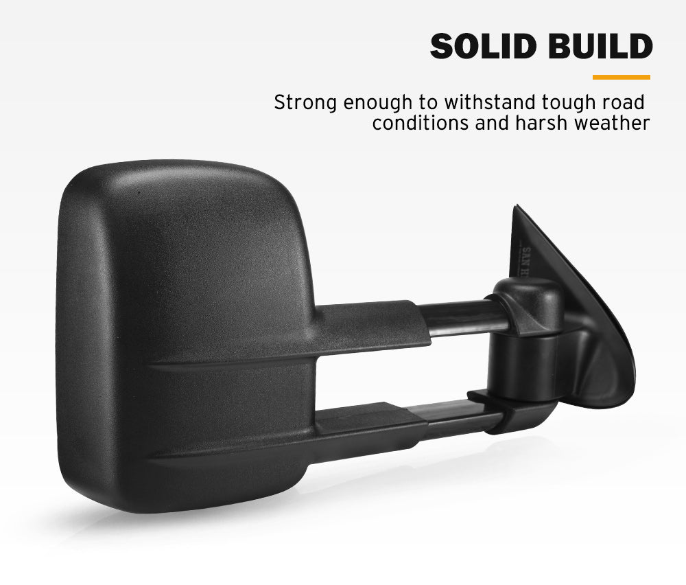 Pair Extendable Towing Side Mirrors Gen1 suits Mitsubishi Triton MQ/MR 2015 - 2024 - Sunyee