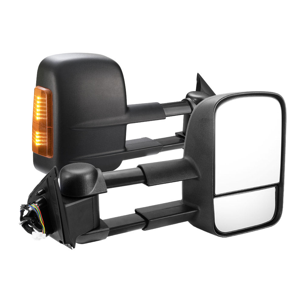 San Hima Extendable Towing Side Mirrors Gen1 for Nissan Navara D23 NP300 2015-On