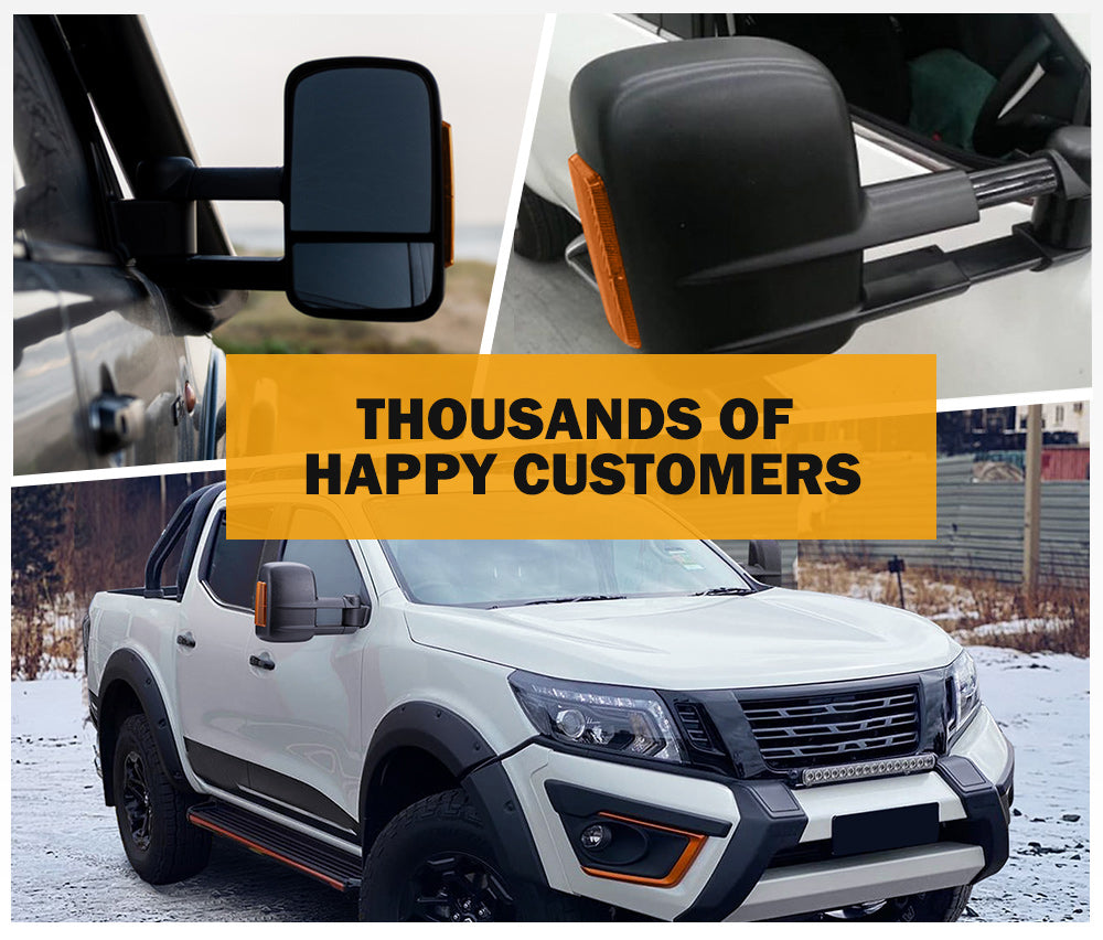 San Hima Extendable Towing Side Mirrors Gen1 for Nissan Navara D23 NP300 2015-On