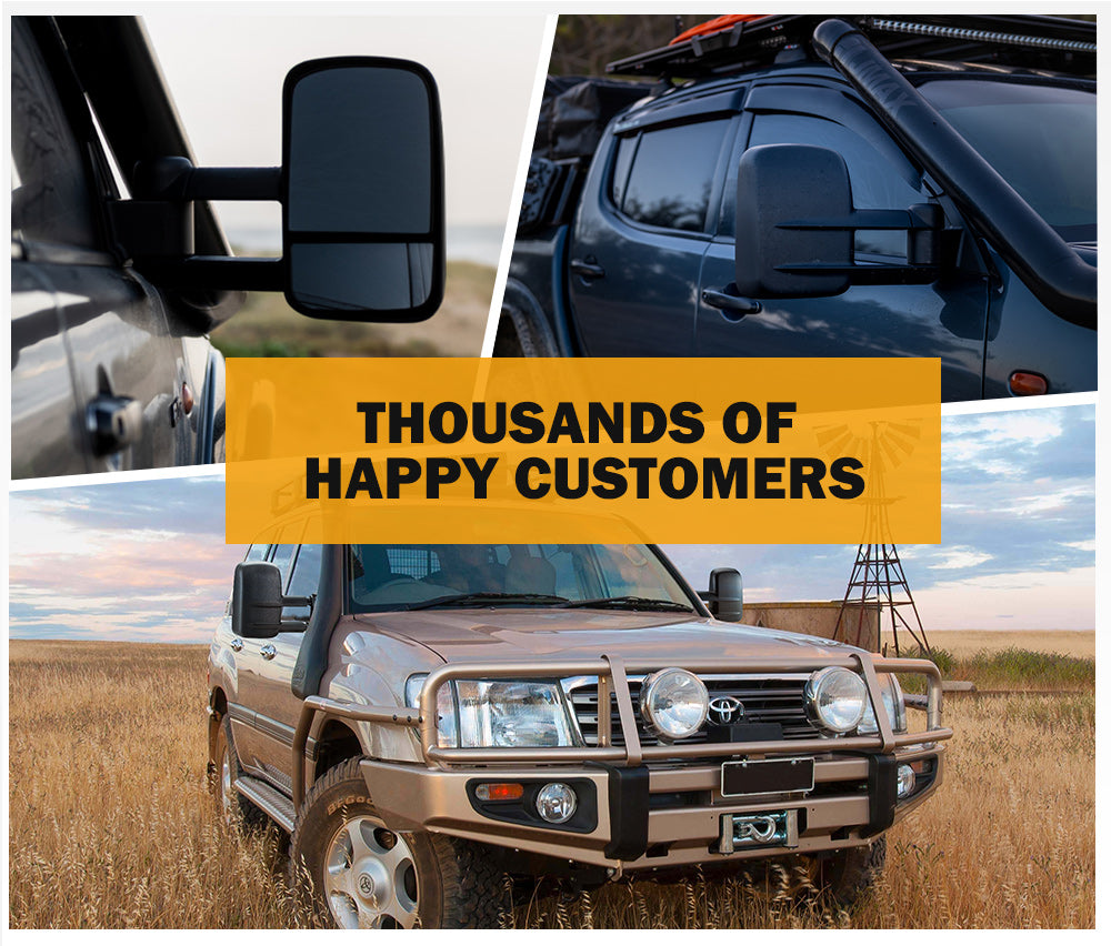 San Hima Pair Extendable Towing Mirrors Gen1 For Toyota Landcruiser 100 Series 1998-2007 - Sunyee