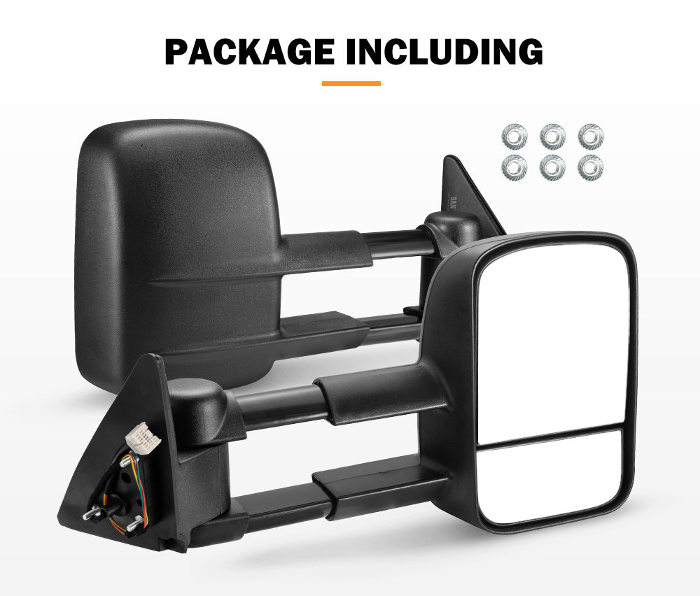 San Hima Pair Extendable Towing Mirrors Gen1 For Toyota Landcruiser 100 Series 1998-2007 - Sunyee