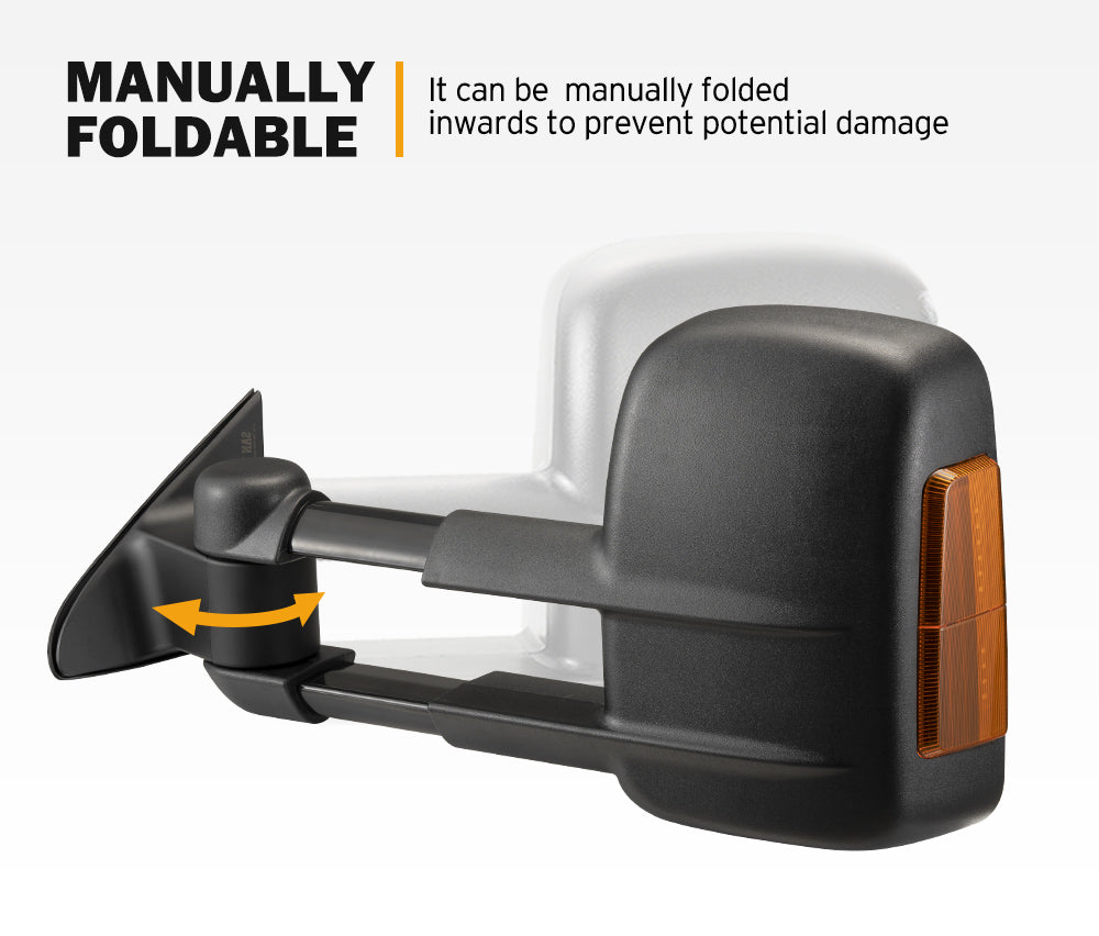 San Hima Extendable Towing Mirrors Gen1 For Jeep Grand Cherokee 2010-Current - Sunyee