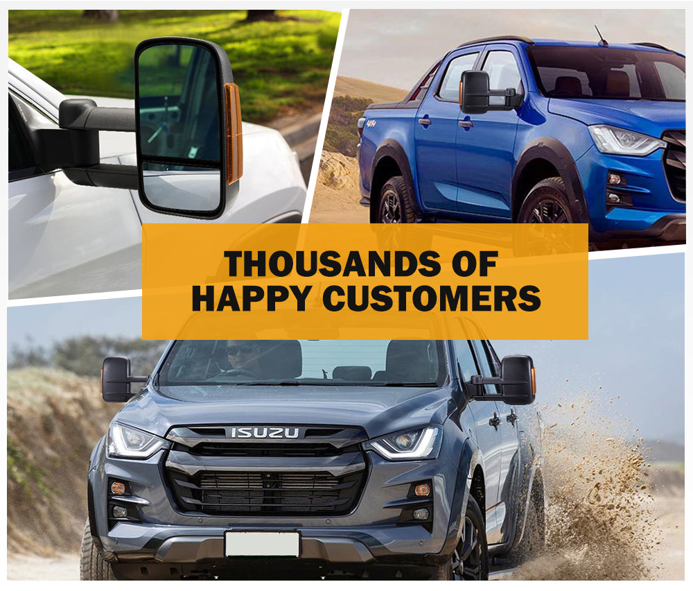 San Hima Extendable Towing Mirrors Gen1 For Isuzu D-MAX DMAX 2020/08-ON - Sunyee
