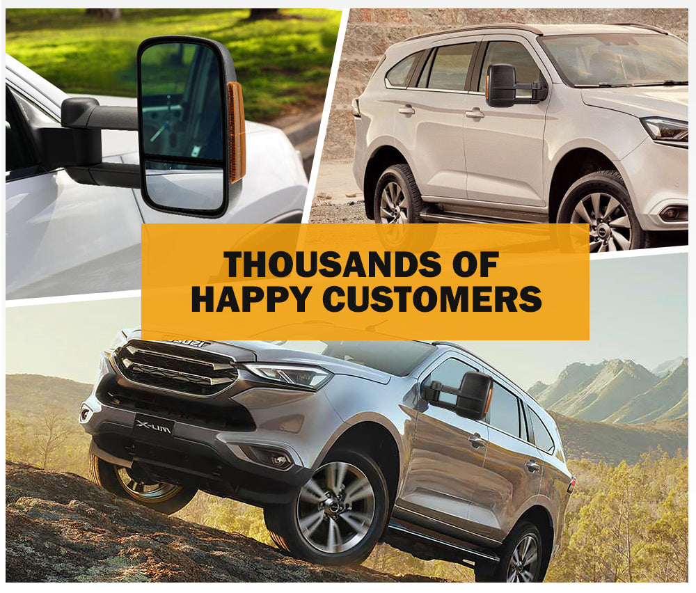 San Hima Extendable Towing Mirrors Gen1 For Isuzu MU-X MY2021/08-ON - Sunyee