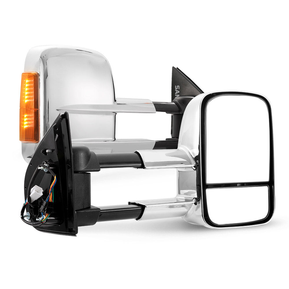 Pair Chrome Towing Extendable Side Mirrors Gen1 for Holden Colorado RG MY2013-MY2020