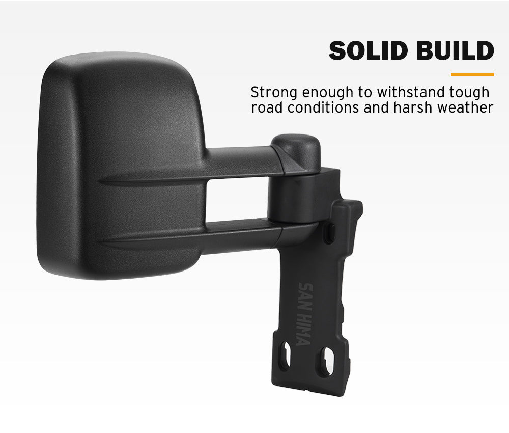 San Hima Pair Extendable Towing Mirrors Gen1 For Toyota Landcruiser 70-79 Series 1984-Current - Sunyee