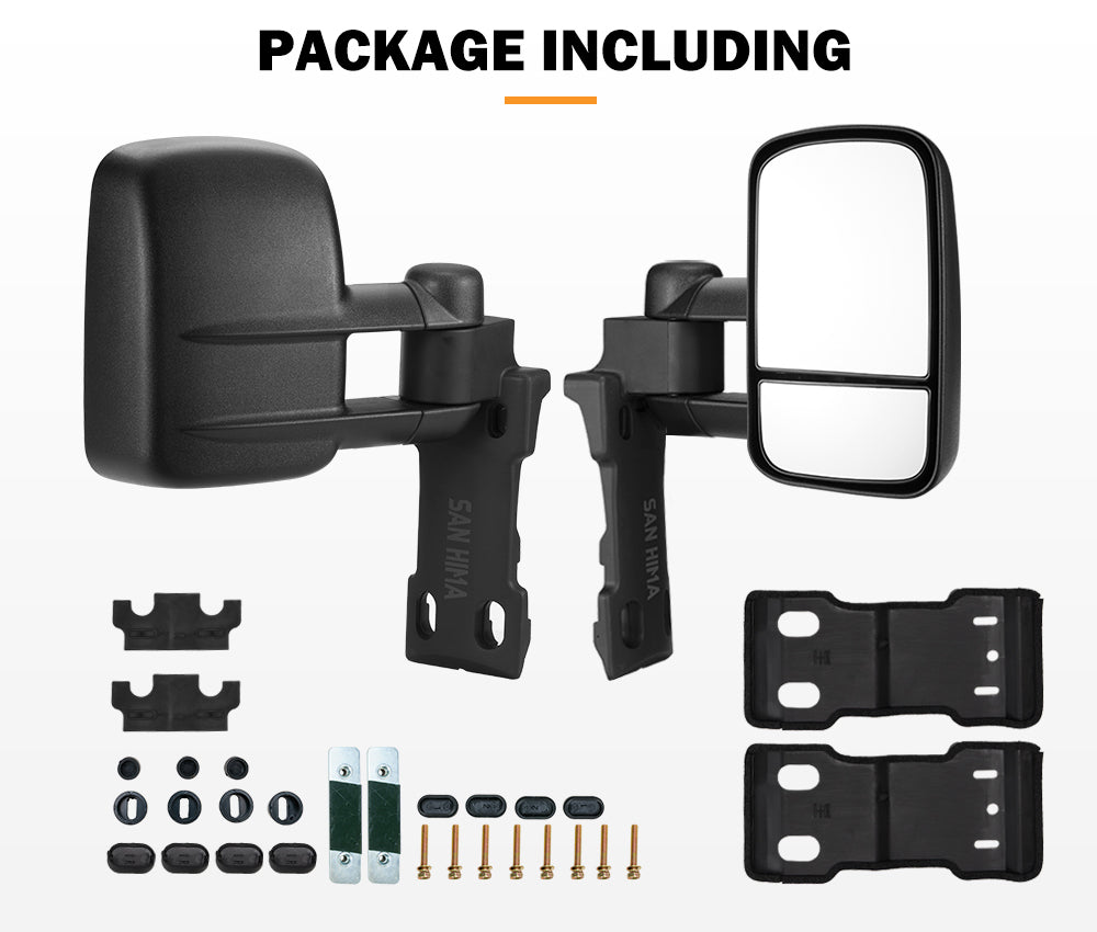 San Hima Pair Extendable Towing Mirrors Gen1 For Toyota Landcruiser 70-79 Series 1984-Current - Sunyee