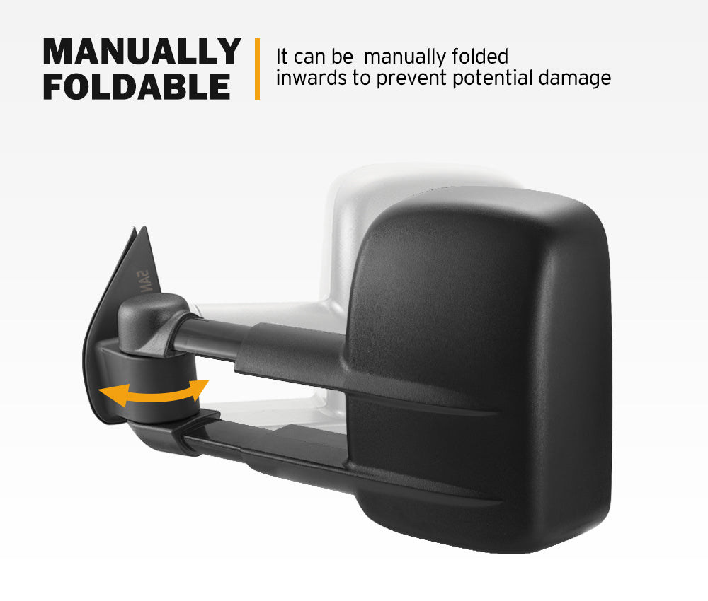 San Hima Pair Extendable Towing Mirrors Gen1 For Ford Ranger 2009-2011 - Sunyee