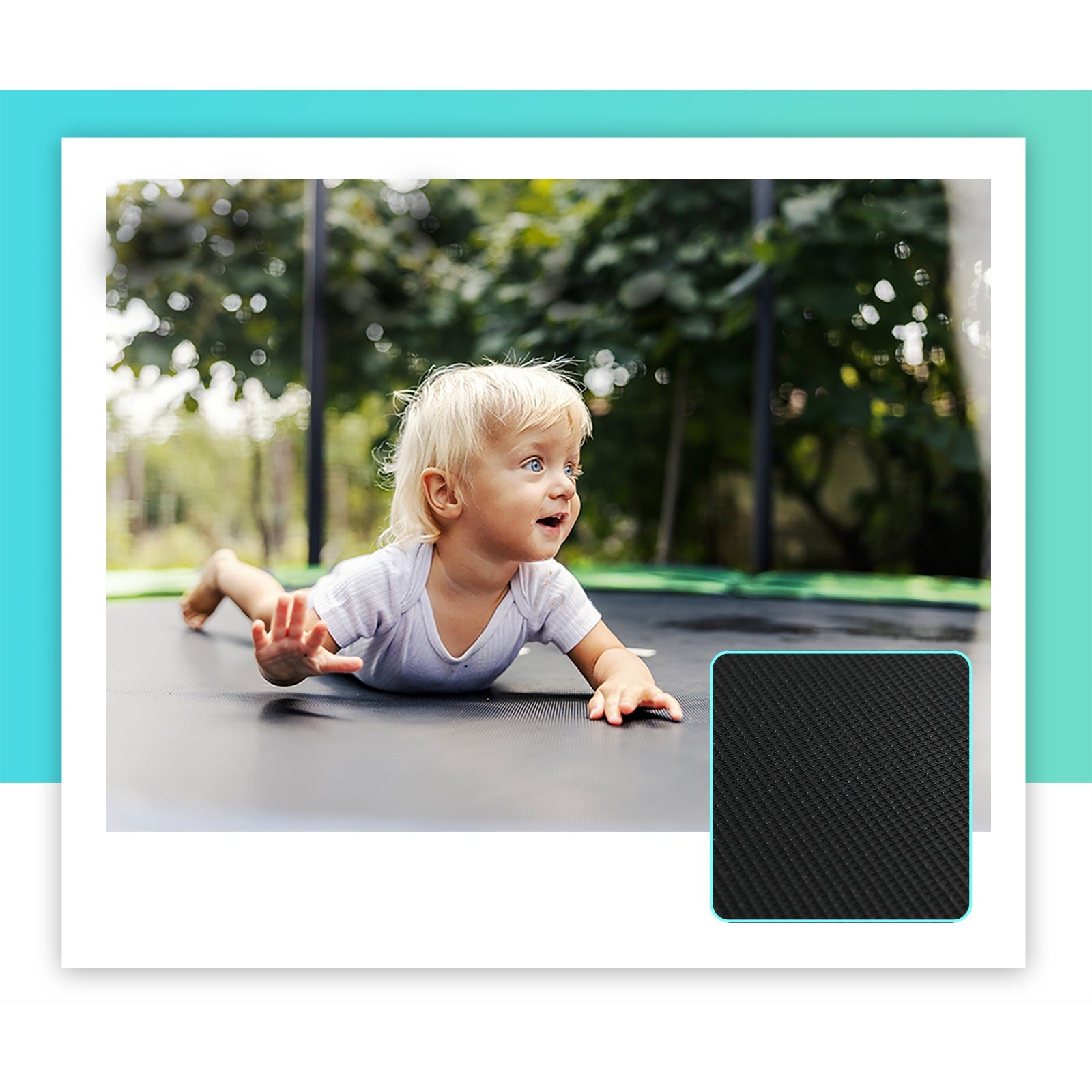 Mazam 10FT Round Spring Trampolines Kids Safety Net Enclosure w/ Basketball Set - Sunyee