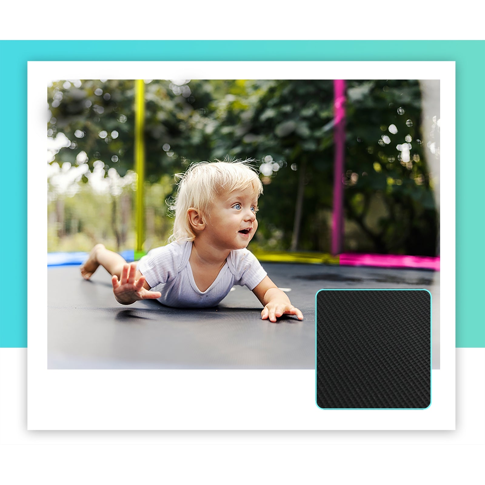 Mazam 10FT Trampoline Round Trampolines Kids Enclosure Safety Net Pad Outdoor - Sunyee